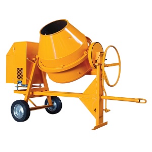 Concrete mixer at construction site
